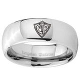 8mm CTR Mirror Dome Tungsten Carbide Mens Wedding Ring