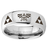 8mm Legend of Zelda Mirror Dome Tungsten Carbide Men's Promise Rings