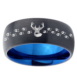 10mm Deer Antler Dome Tungsten Carbide Blue Engagement Ring