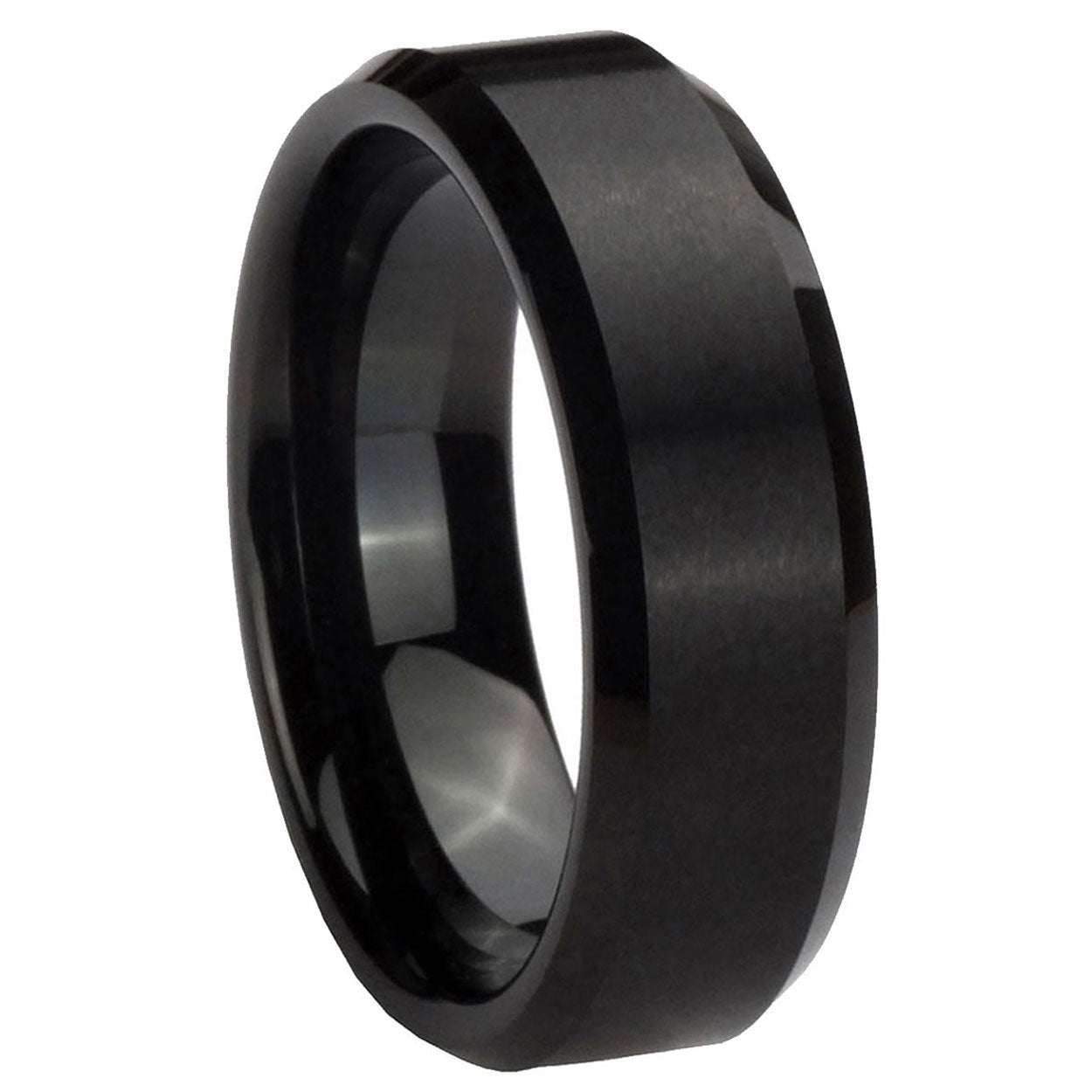 8mm Tungsten Engraved Wedding Bands
