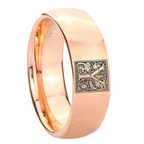 8mm-Dome-Rose-Gold-Tungsten-Floral-Initial-Letter-Y,-Monogram-Ring