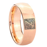 8mm-Dome-Rose-Gold-Tungsten-Floral-Initial-Letter-Z,-Monogram-Ring