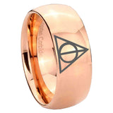 8mm-Deathly-Hallows-Dome-Rose-Gold-Tungsten-Carbide-Anniversary-Ring