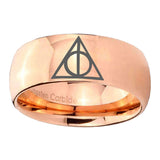 8mm-Deathly-Hallows-Dome-Rose-Gold-Tungsten-Carbide-Anniversary-Ring