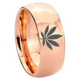 8mm-Marijuana-Leaf-Dome-Rose-Gold-Tungsten-Carbide-Anniversary-Ring