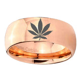 8mm-Marijuana-Leaf-Dome-Rose-Gold-Tungsten-Carbide-Anniversary-Ring