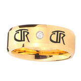 8mm-CTR-Beveled-Edges-Gold-Tungsten-Carbide-CZ-Mens-Wedding-Ring