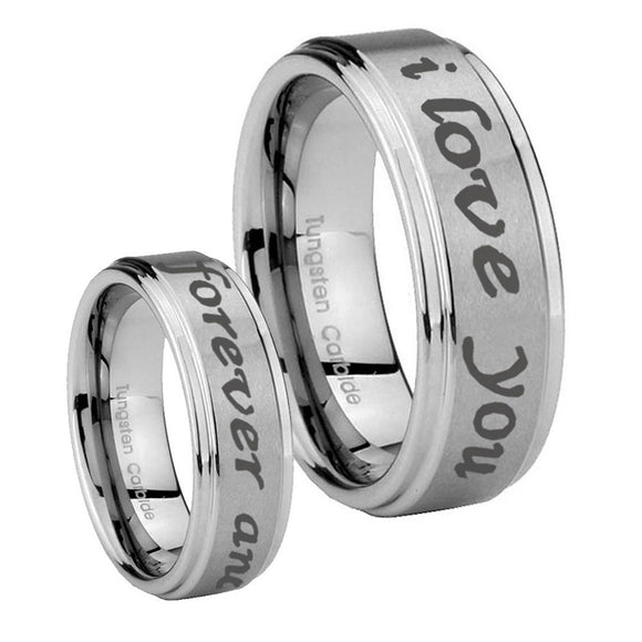 8mm-I-Love-You-Forever-and-ever-Step-Edges-Brushed-Tungsten-Mens-Engagement-Band