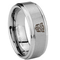 10mm Transformers Autobot Step Edges Brushed Tungsten Custom Ring for Men