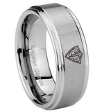10mm-CTR-Step-Edges-Brushed-Tungsten-Carbide-Men's-Band-Ring