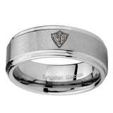 8mm-CTR-Step-Edges-Brushed-Tungsten-Carbide-Mens-Wedding-Ring