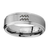 10mm-Aquarius-Horoscope-Step-Edges-Brushed-Tungsten-Wedding-Engagement-Ring