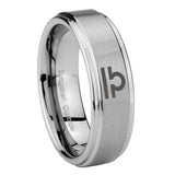 8mm-Libra-Horoscope-Step-Edges-Brushed-Tungsten-Carbide-Mens-Ring-Personalized