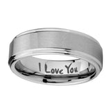 10mm-I-Love-You-Step-Edges-Brushed-Tungsten-Carbide-Custom-Ring-for-Men