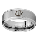 10mm-CTR-Step-Edges-Brushed-Tungsten-Carbide-Mens-Ring-Personalized