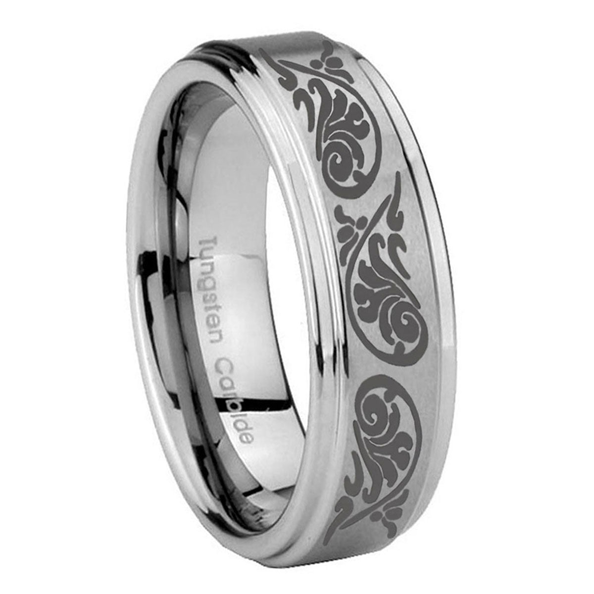 Leo Zodiac Tungsten Carbide Mens Ring Set