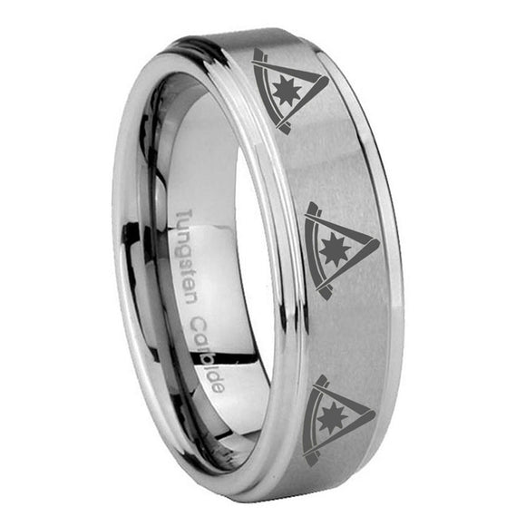 8mm-Multiple-Pester-Master-Masonic-Step-Edges-Brushed-Tungsten-Mens-Ring