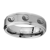 10mm-Multiple-Yin-Yang-Step-Edges-Brushed-Tungsten-Carbide-Mens-Ring