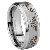 8mm-Multiple-Zelda-Skyward-Sword-Step-Edges-Brushed-Tungsten-Wedding-Band-Mens