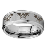 8mm-Multiple-Zelda-Skyward-Sword-Step-Edges-Brushed-Tungsten-Wedding-Band-Mens