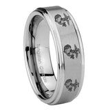 10mm-Multiple-Marine-Step-Edges-Brushed-Tungsten-Carbide-Men's-Wedding-Band