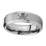 10mm-Skull-Pirate-Step-Edges-Brushed-Tungsten-Carbide-Promise-Ring