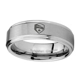 10mm-GI-Joe-Eagle-Step-Edges-Brushed-Tungsten-Carbide-Wedding-Bands-Ring