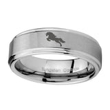 10mm-Horse-Step-Edges-Brushed-Tungsten-Carbide-Anniversary-Ring