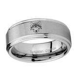 10mm-Wolf-Step-Edges-Brushed-Tungsten-Carbide-Men's-Wedding-Ring