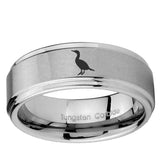 10mm Cormorant Step Edge Brushed Tungsten Ring