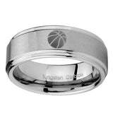 8mm-Basketball-Step-Edges-Brushed-Tungsten-Carbide-Mens-Promise-Ring