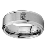 8mm-Army-Airborn-Step-Edges-Brushed-Tungsten-Carbide-Men's-Promise-Rings