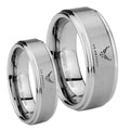 Step Edge US Air Force Tungsten His and Hers