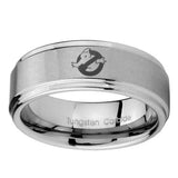 10mm-Ghostbusters-Step-Edges-Brushed-Tungsten-Carbide-Men's-Engagement-Band