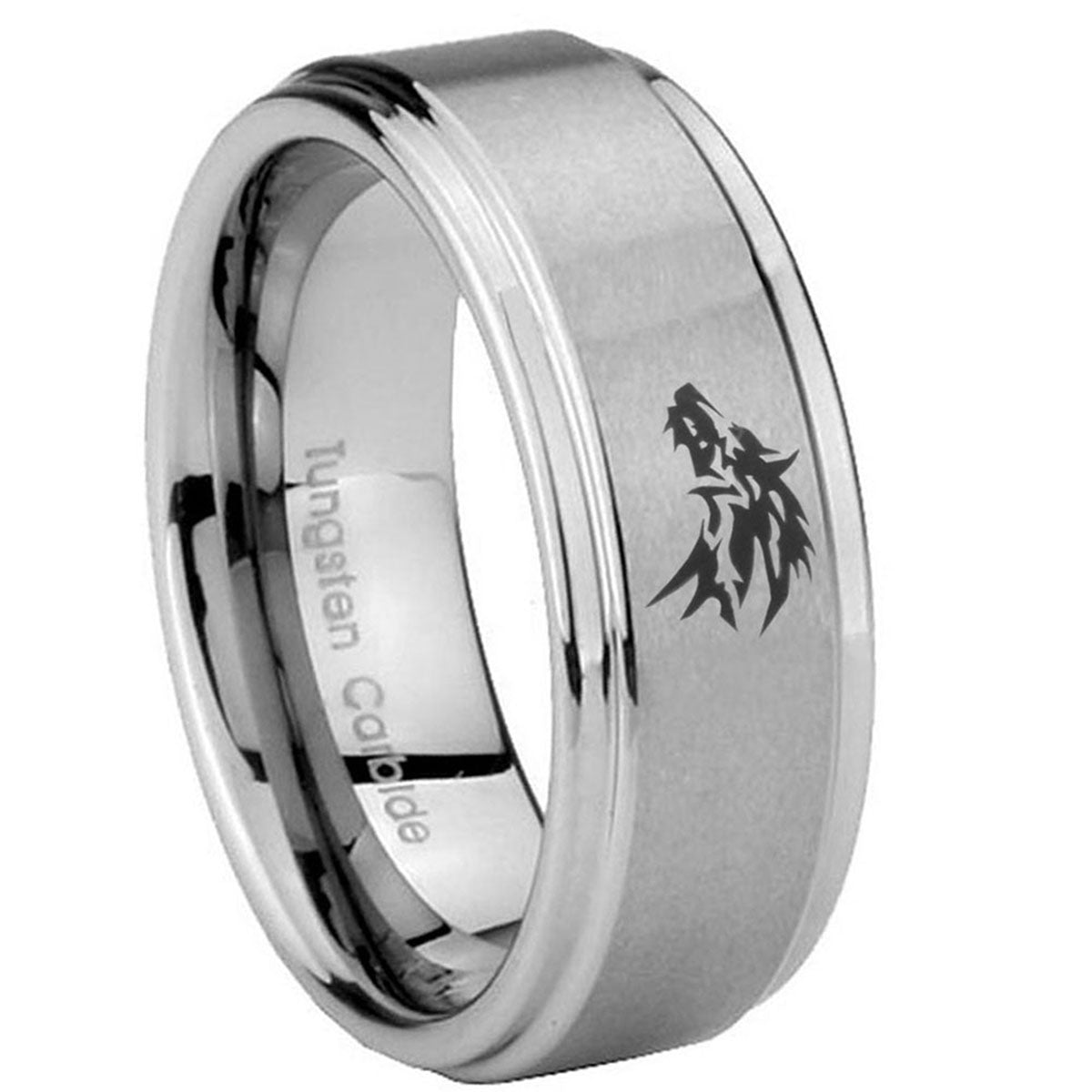 I Love You Forever and ever Tungsten Carbide Wedding Ring Set