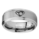 10mm-House-of-Van-Step-Edges-Brushed-Tungsten-Carbide-Mens-Ring
