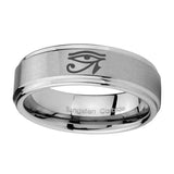 8mm-Seeing-Eye-Step-Edges-Brushed-Tungsten-Carbide-Rings-for-Men