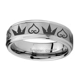 10mm-Hearts-and-Crowns-Step-Edges-Brushed-Tungsten-Carbide-Mens-Ring-Engraved