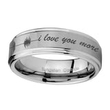 8mm-Sound-Wave,-I-love-you-more-Step-Edges-Brushed-Tungsten-Engraved-Ring
