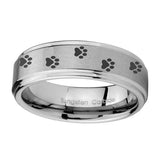 10mm-Paw-Print-Step-Edges-Brushed-Tungsten-Carbide-Promise-Ring