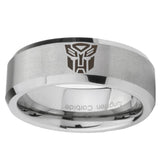 10mm-Transformers-Autobot-Beveled-Edges-Matte-Grey-Tungsten-Mens-Promise-Ring