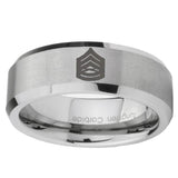 10mm-Army-Sergeant-Major-Beveled-Edges-Matte-Grey-Tungsten-Carbide-Rings-for-Men