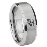 10mm-Marine-Beveled-Edges-Matte-Grey-Tungsten-Carbide-Men's-Wedding-Band