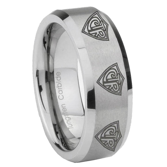 10mm-Multiple-CTR-Beveled-Edges-Matte-Grey-Tungsten-Carbide-Mens-Ring-Personalized