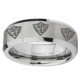 10mm-Multiple-CTR-Beveled-Edges-Matte-Grey-Tungsten-Carbide-Mens-Ring-Personalized