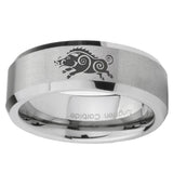 10mm-Wild-Boar-Beveled-Edges-Matte-Grey-Tungsten-Carbide-Mens-Ring-Engraved