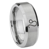10mm-Leo-Zodiac-Beveled-Edges-Matte-Grey-Tungsten-Carbide-Mens-Promise-Ring