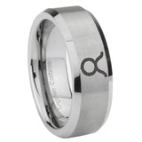 10mm-Taurus-Horoscope-Beveled-Edges-Matte-Grey-Tungsten-Mens-Ring-Personalized