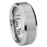 10mm-I-Love-You-Beveled-Edges-Matte-Grey-Tungsten-Carbide-Men's-Engagement-Band