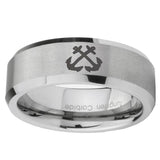 10mm-Anchor-Beveled-Edges-Matte-Grey-Tungsten-Carbide-Personalized-Ring